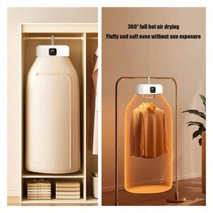 NEW Compact Clothes Sanitize Dryer, Portable, Remote Control & UV light sanitize